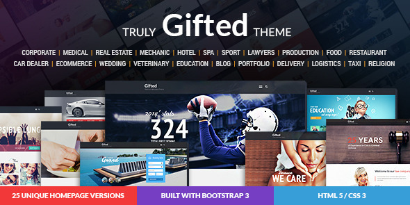 Gifted – Multi-Purpose HTML5 Website Template