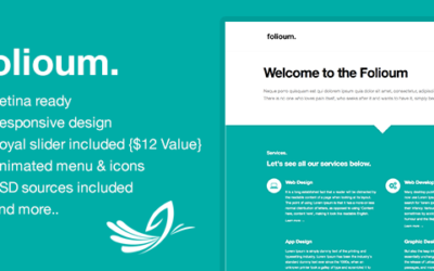 Folioum – Retina HTML5 Website Portfolio Template