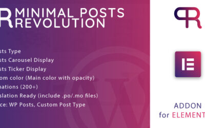 Minimal Posts Revolution For Elementor WordPress Plugin