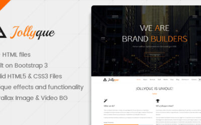 Jollyque – Onepage Portfolio HTML5 Website Template