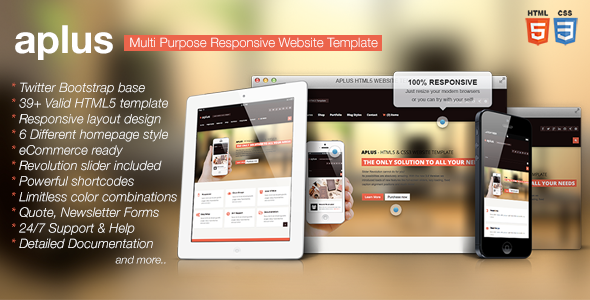 APLUS – Multi Purpose HTML5 Website Template