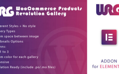Woocommerce Products Revolution Gallery for Elementor WordPress Plugin