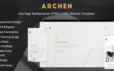ARCHEN – One Page Multipurpose HTML5/CSS3 Website Template