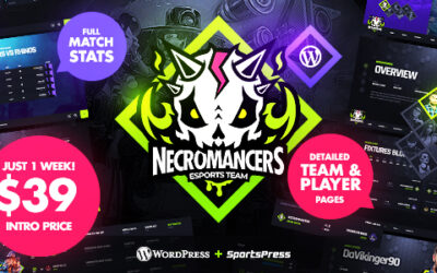 Necromancers – eSports & Gaming Team WordPress Theme