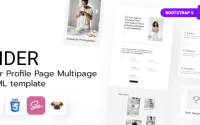 Inder – User Profile Page HTML5 Template