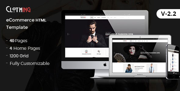 Clothing – Fashion Modern HTML5 eCommerce Website Template
