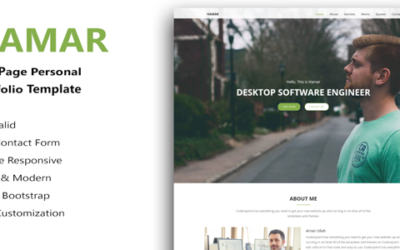 Hamar – Personal Portfolio html5 Template